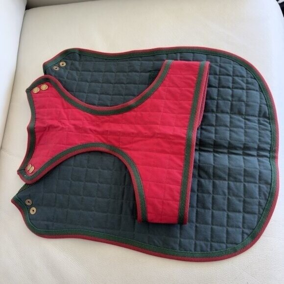 NWT Gucci | Red Quilted GG Interlocking Drill Pet Coat Jacket 100% Cotton XXS - Picture 5 of 8